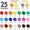 25 Colors Premium Acrylic Paints Set Waterproof